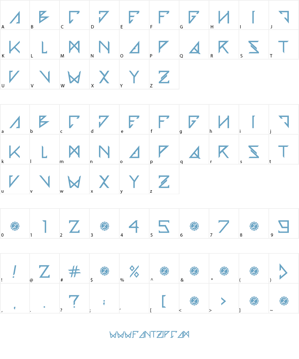 TRG - Zilap Font Character